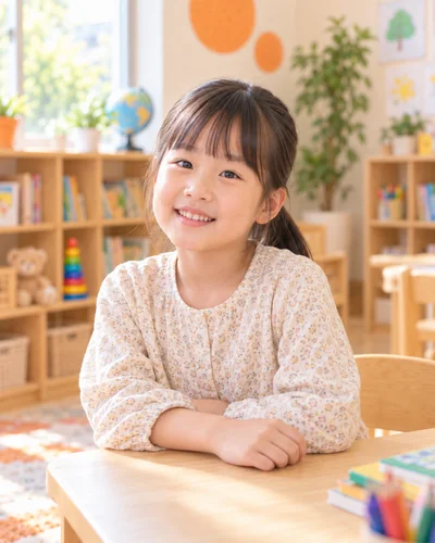 英語教室で学ぶ子ども