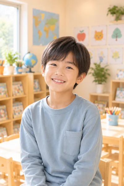 英語教室で学ぶ子ども